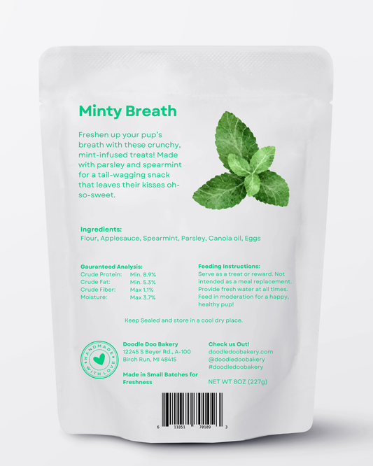 Homemade Dog Treats - Minty Breath Blend Dog Snacks 1/2lb.